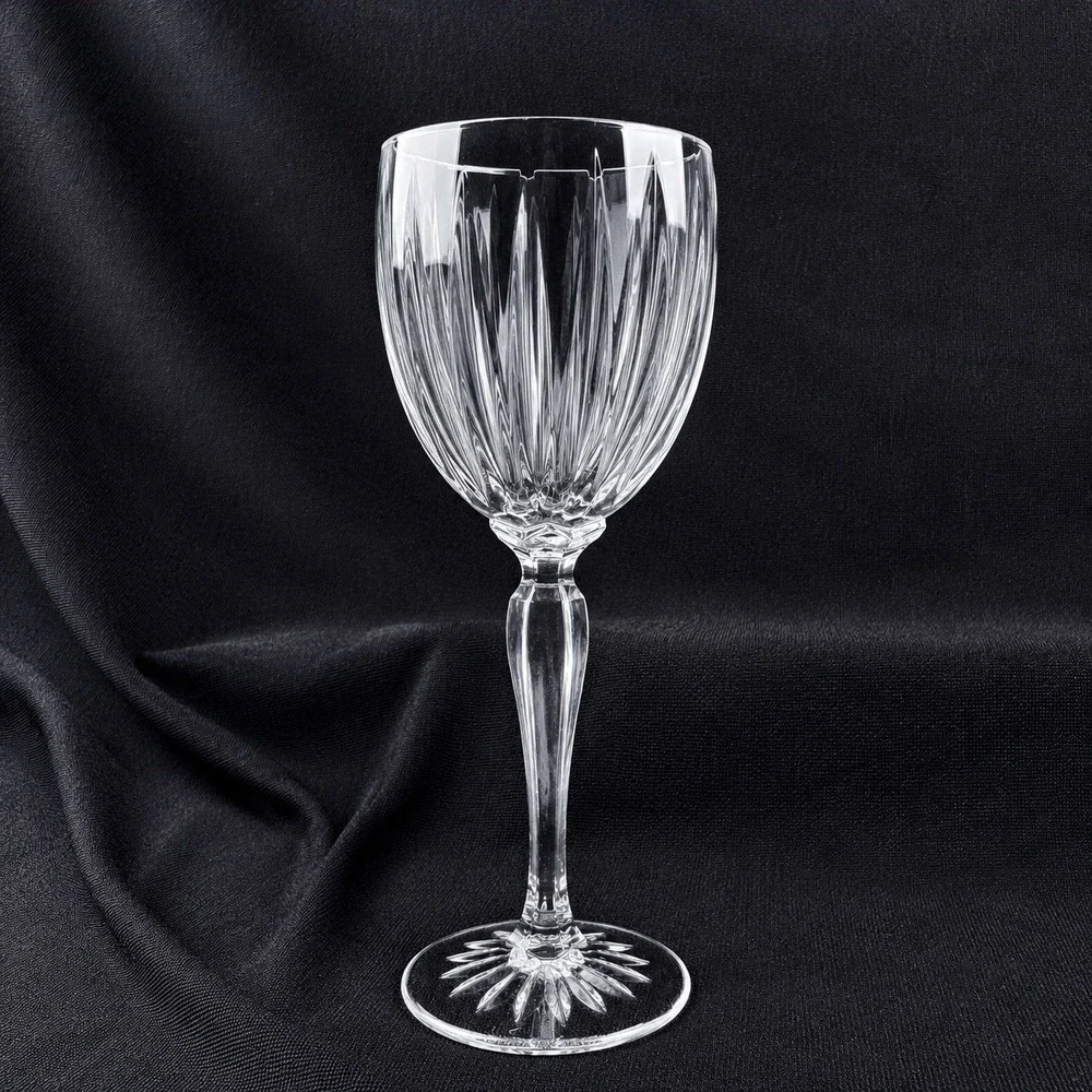 Cristal dArques-Durand Classic Water Goblets Set‎ of 3 Crystal Glass 8 1/8 Inch